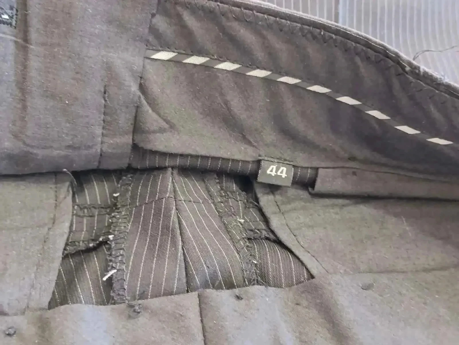 Traje preto listrado branco jaqueta 52 calça 44 – photo 8